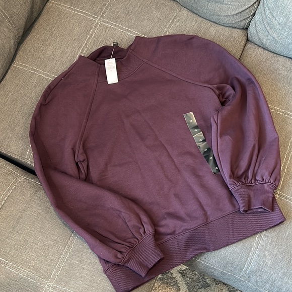 NWT BANANA REPUBLIC FLEECE MOCK-NECK SWEATSHIRT - Picture 4 of 4